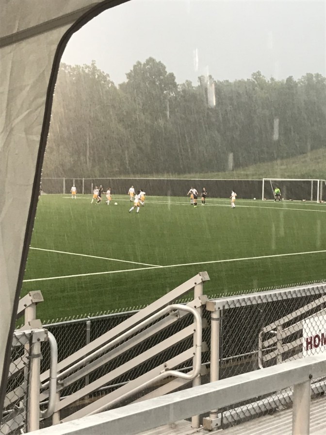 soccer rain