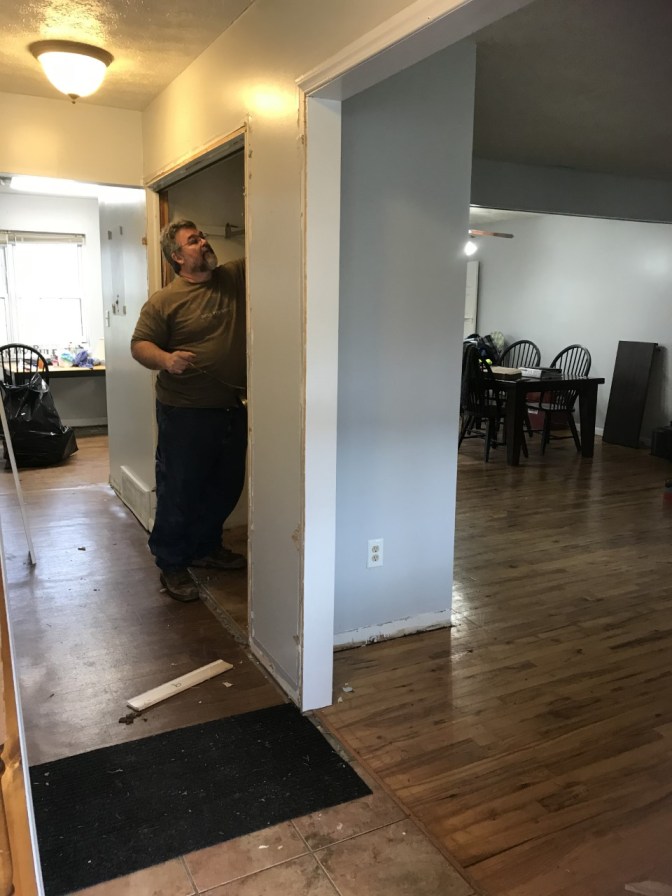 Before taking out the closet